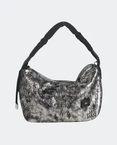 Сумка через плечо с металлическим эффектом и двумя ручками Kbas, серебряный