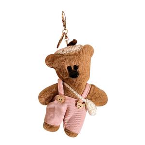 Милый и очаровательный брелок для рюкзака в виде медвежонка с плюшевым подвесным шармом, высота 14 см Happy Fish