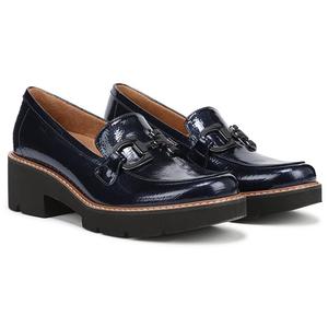 Платформенные лоферы Corrine от Naturalizer, navy patent faux leather