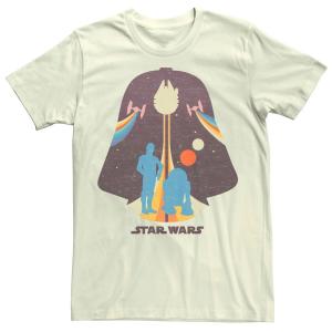 Мужская футболка с силуэтом шлема Вейдера Star Wars