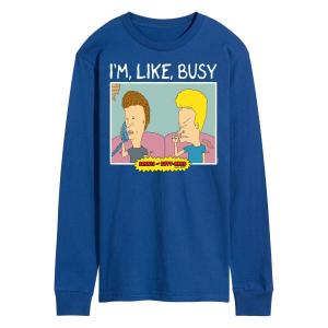 Мужская футболка Beavis And Butthead I'm Like Busy с длинными рукавами Licensed Character