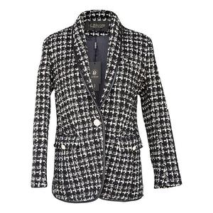 Куртка black white tweed checkers Le Reussi