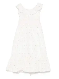 Платье с цветочным принтом La Stupenderia, белый