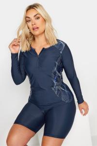 Жилет с волновым принтом Yours Curve, синий