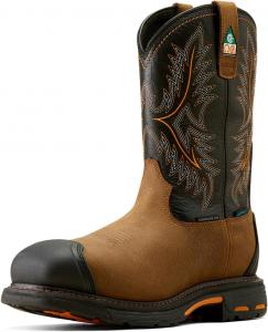 Мужские ботинки ARIAT Workhog Csa с водонепроницаемой утепленной композитной носовой частью, черный/коричневый
