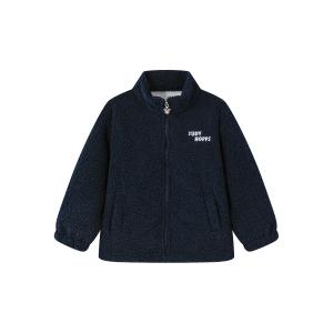 Детская утепленная курткас высоким воротником, средней жесткости Disney, черный