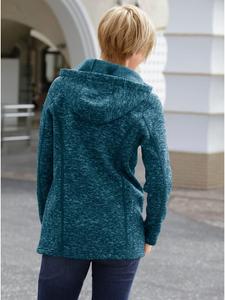 Флисовая куртка с капюшоном цвета петролеум WITT WEIDEN