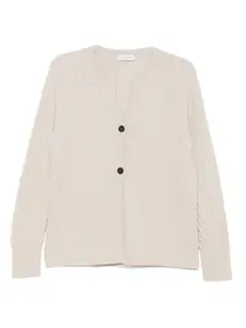Кардиган фактурной вязки Le Tricot Perugia, нейтральный
