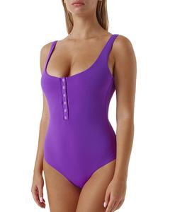 Мелисса Одабаш Таормина, цельный купальник Melissa Odabash, фиолетовый