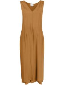 Шелковое платье миди Alysi, коричневый