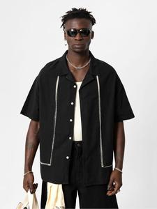 Рубашка на пуговицах Comfort fit VAMOS CLO, черный