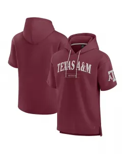 Мужская бордовая толстовка с капюшоном Texas A&M Aggies Ready с короткими рукавами Fanatics