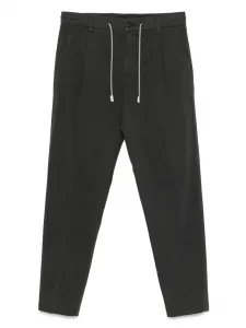 Брюки со складками и завязками Eleventy, серый