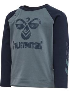 Детская рубашка с длинными рукавами серого цвета Hummel