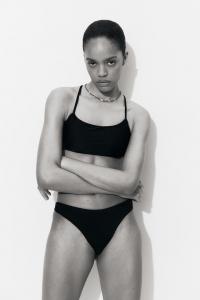 Топ бикини с завязками H&M, черный