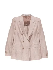 Двубортный пиджак с лацканами-шалями Tagliatore, розовый