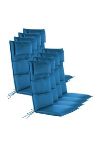 8 водонепроницаемых подушек для стульев с высокой спинкой Aspero, цвет Marine