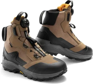 Мотоциклетные ботинки REBELHORN Defender для мужчин и женщин, кожаные, из полиуретана и текстиля, с защитой лодыжки, быстрой шнуровкой ATOP, мембраной Sympatex и подошвой Vibram. Размеры до 47, Brown