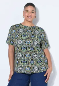 Футболка с принтом "кахель" Studio Untold, Black Light Green White