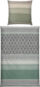 Двустороннее постельное белье , нефритово-серое, 1x 155x220 см + 1x 80x80 см Erwin Müller