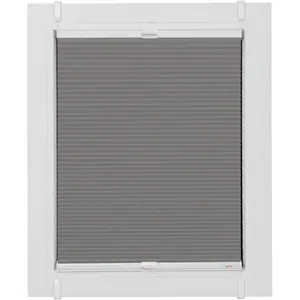 Плиссированные жалюзи Sunlines «Hot-up Style Honeycomb», затемняющие, энергосберегающие, без сверления, с креплением, с фиксацией зажимом Simply-Fix, сотовые плиссированные жалюзи, на заказ, цвет grau/weiß + weiß