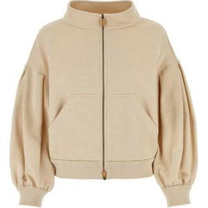 Свитшот с длинным рукавом на молнии MaxMara, бежевый