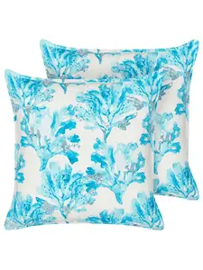 Декоративная подушка Beliani 2er Set Deko ROCKWEED, цвет weiß/blau