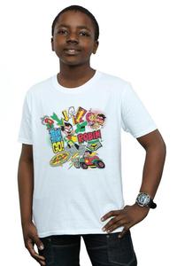 Футболка Teen Titans Go Robin Montage DC Comics, белый