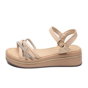 ZHR Женские сандалии на одной застежке 5 см абрикос, цвет Apricot