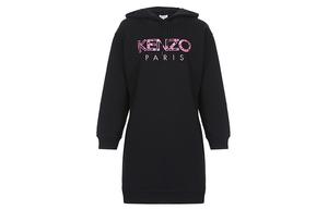 Худи-платье с логотипом KENZO, черный