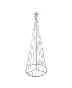 6-Футовая рождественская елка с красным светодиодом, рождественский конус, украшение для улицы Northlight, red