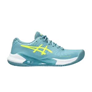 Кроссовки ASICS Wmns Gel Challenger 14 Clay Gris Blue Safety Yellow, синий
