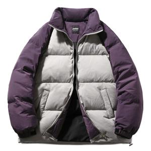 POINTLIMIT Унисекс пуховик, Purple Sleeves with Gray Body