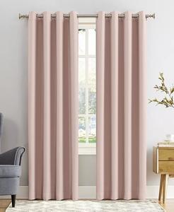 Энергосберегающая шторная штора Saxon Blackout с люверсами Sun Zero, розовый