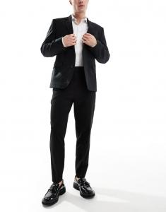 Черные зауженные брюки ASOS DESIGN
