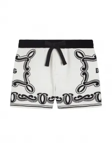 Шорты с принтом Dolce & Gabbana Kids, белый