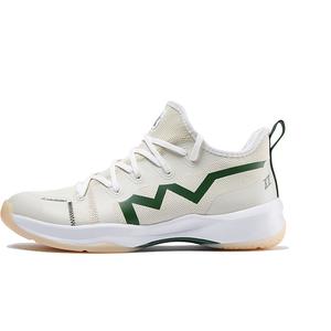 Серия Glory Амортизирующие Противоскользящие и Износостойкие Низкие Бадминтонные Кроссовки Унисекс Kawasaki, Yunfeng Бело-Зеленые + Спортивные Носки