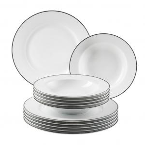 Сервиз NOLA, комплект посуды, фарфор Mäser, белый