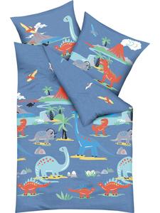 Детское постельное белье из тонкой фланели синего цвета kaeppel, 135x200 см (80x80 см)