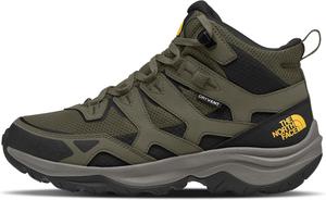 Мужские водонепроницаемые походные ботинки THE NORTH FACE Hedgehog 3 Mid, Верх из кожи рипстоп, резиновая подошва, черный/зеленый