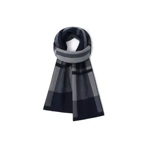 FREE RABBITⅡ Мужской шарф из плюшевой пряжи, Navy Blue