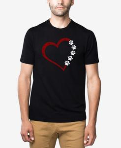 Мужская футболка Meow Heart Premium Blend с надписью LA Pop Art, Black