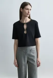 Футболка с принтом "гутте" Sandro, Noir