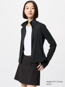 Мягкая куртка airism на молнии Uniqlo, 09 черный