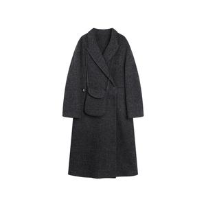 ELLE Пальто женское Black утепленное прямое