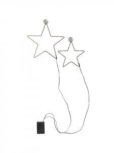 Marelida Светодиодные светящиеся звезды STELLA для украшения окна, 2 звезды, с таймером, черные