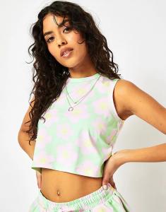 Жилет Skinnydip London Happy Flowers в розово-зеленом цвете