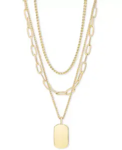 Ожерелье с подвеской из трёх рядов цепочек, 16–19 дюймов + удлинитель 2 дюйма, создано для Macy's. On 34Th, gold