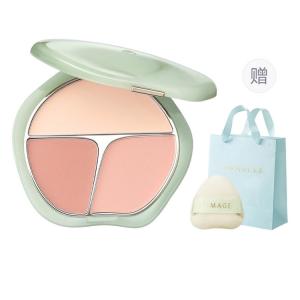 TIMAGE Contested Green Flow Jade Tricolor Blush Palette Setting, легко растушевывается, для контуринга