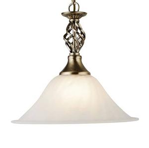 Подвесной светильник searchlight Cameroon, опаловое стекло / сталь - 1 пламя